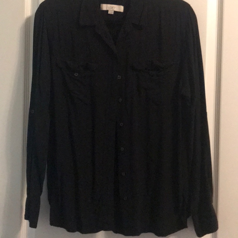 Black button down